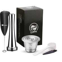 Load image into Gallery viewer, ICafilasRefillable  For Nespresso Stainless Steel Empty Capsule Metal Reusable Coffee Filter Cup Reusable Dripper Coffee Grinder
