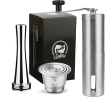 Load image into Gallery viewer, ICafilasRefillable  For Nespresso Stainless Steel Empty Capsule Metal Reusable Coffee Filter Cup Reusable Dripper Coffee Grinder
