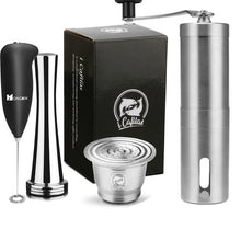 Load image into Gallery viewer, ICafilasRefillable  For Nespresso Stainless Steel Empty Capsule Metal Reusable Coffee Filter Cup Reusable Dripper Coffee Grinder
