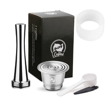 Load image into Gallery viewer, ICafilasRefillable  For Nespresso Stainless Steel Empty Capsule Metal Reusable Coffee Filter Cup Reusable Dripper Coffee Grinder

