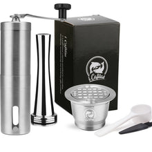 Load image into Gallery viewer, ICafilas Vip Link Stainless Reusable Capsule with Nespresso Press Coffee Stainless Tamper Espresso Coffee Maker Basket
