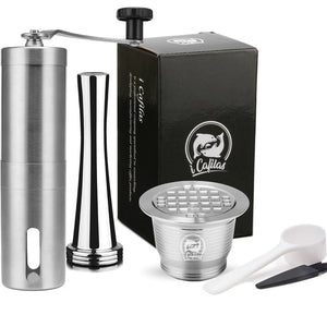 ICafilas Vip Link Stainless Reusable Capsule with Nespresso Press Coffee Stainless Tamper Espresso Coffee Maker Basket