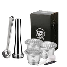 Load image into Gallery viewer, ICafilas Vip Link Stainless Reusable Capsule with Nespresso Press Coffee Stainless Tamper Espresso Coffee Maker Basket
