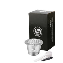 Load image into Gallery viewer, ICafilas Vip Link Stainless Reusable Capsule with Nespresso Press Coffee Stainless Tamper Espresso Coffee Maker Basket
