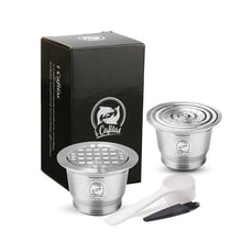 Load image into Gallery viewer, ICafilas Vip Link Stainless Reusable Capsule with Nespresso Press Coffee Stainless Tamper Espresso Coffee Maker Basket

