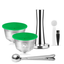 Load image into Gallery viewer, Refillable Coffee Capsules For Dolce Gusto Plastic Stainless Steel Reusable Pod Milk Coffee Crema Making Set
