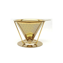 Load image into Gallery viewer, Stainless Steel Honeycomb Shape Coffee Filter Baskets Reusable Dripper Cup Style Brewer Tool Handmade Coffee &amp; Tea Maker
