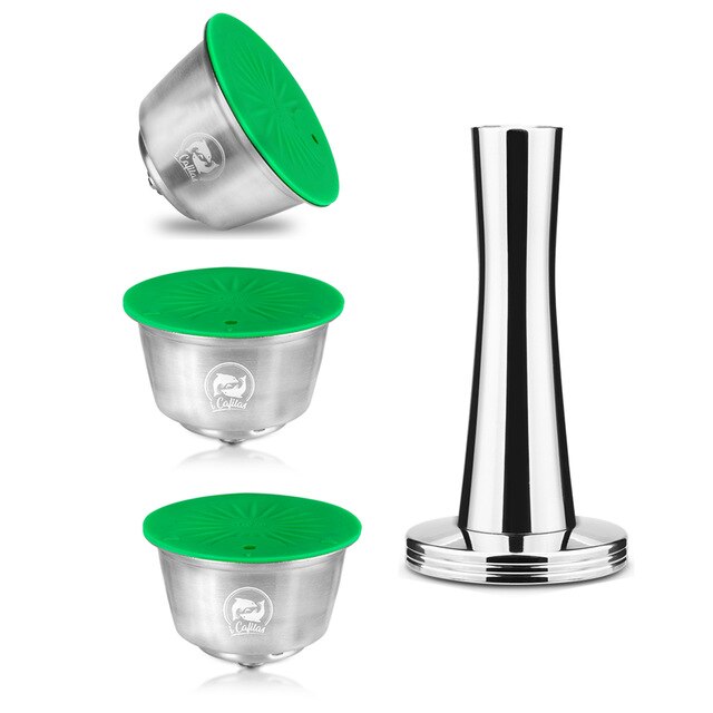 Reusable Coffee Capsule For Dolce Gusto Machine with Spoon Brush Normal  Version & Crema Maker Nespresso Coffee Accessories