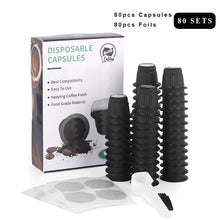 Load image into Gallery viewer, Aluminum Espresso Lids Foil Seals Reusable Filters Compatible with Nespresso Original Lline Pods | Easy to Fill Your Own Filters
