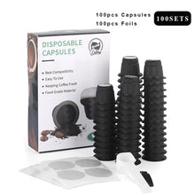 Load image into Gallery viewer, Aluminum Espresso Lids Foil Seals Reusable Filters Compatible with Nespresso Original Lline Pods | Easy to Fill Your Own Filters
