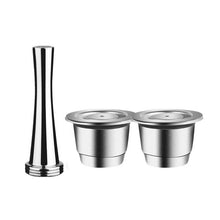 Load image into Gallery viewer, ICafilasReusable Coffee Capsule For Nespresso Machine Refilable Filter For Cafeteira Nespresso inissia Stainless Steel
