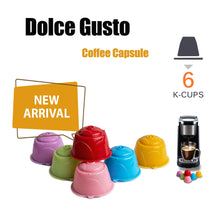 Load image into Gallery viewer, Reusable Coffee Capsule Nescafe Dolce Gusto Plastic Filter Pod for Dolci Gusto Mini Coffee Maker Machine Cup Kitchen Maker Spoon
