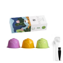 Load image into Gallery viewer, Reusable Coffee Capsule Nescafe Dolce Gusto Plastic Filter Pod for Dolci Gusto Mini Coffee Maker Machine Cup Kitchen Maker Spoon

