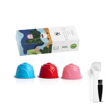Load image into Gallery viewer, Reusable Coffee Capsule Nescafe Dolce Gusto Plastic Filter Pod for Dolci Gusto Mini Coffee Maker Machine Cup Kitchen Maker Spoon
