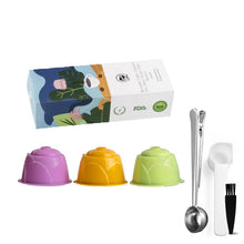 Load image into Gallery viewer, Reusable Coffee Capsule Nescafe Dolce Gusto Plastic Filter Pod for Dolci Gusto Mini Coffee Maker Machine Cup Kitchen Maker Spoon
