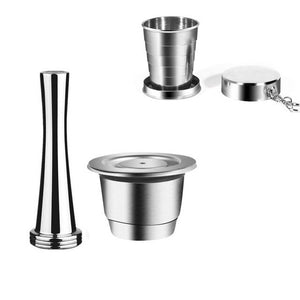 Espresso Capsulas De Cafe Recargables Stainless Steel Cream Version Capsule For Nespresso Refillable Capsule Reusable Pods