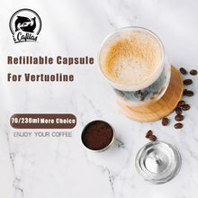 Load image into Gallery viewer, 70/230ML Coffee Capsules For Nespresso Vertuo Vertuoline GCA1 &amp; Delonghi ENV135 Stainless Steel Refillable Reusable Pod Filters
