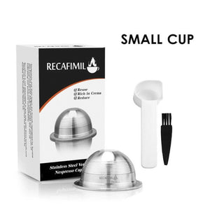 Wholesale Set Stainless Steel Reusable Capsule Compatible with Nespresso Vertuo Vertuoline Coffee Filter