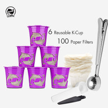 Load image into Gallery viewer, Keurig Refillable coffee Capsule Reusable K-cup Filter for 2.0 &amp; 1.0 Brewers k cup for Keurig Machine K-Carafe
