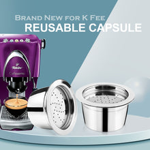 Load image into Gallery viewer, Reusable Refill Coffee Capsule for Tchibo Cafissimo &amp; K fee ALDI Expressi coffee Maker Machine Stainless Steel Metal Filter Pod
