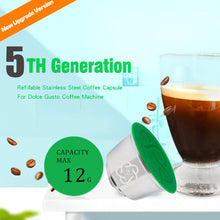 Load image into Gallery viewer, icafilas Coffee Capsula For Dolce Gusto Mini Me Reusable Coffee Capsule piccolo xs Pods Stainless Steel Crema Filters
