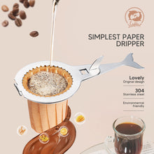 Load image into Gallery viewer, Stainless Steel Coffee Filter Holder Pour-Over Dripper Stand-Manual Removable Dripper Easy Operation
