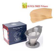 Load image into Gallery viewer, Stainless Steel &amp; Food-graded PP Coffee Dripper with V60 Disposable Coffee Filter Paper Beans Grinder Coffee Accessories
