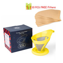 Load image into Gallery viewer, Stainless Steel &amp; Food-graded PP Coffee Dripper with V60 Disposable Coffee Filter Paper Beans Grinder Coffee Accessories

