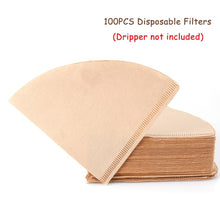 Load image into Gallery viewer, Stainless Steel &amp; Food-graded PP Coffee Dripper with V60 Disposable Coffee Filter Paper Beans Grinder Coffee Accessories
