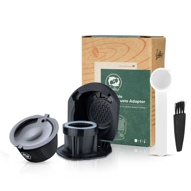 ICafilas Reusable Capsule Adapter for Dolce Gusto XS Refillable Cafetera Espresso Coffee for PICCOLO XS/.Genio Machine