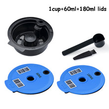 Load image into Gallery viewer, 60ML/180ML Refillable Coffee Capsule for Tassimo Bosch Machine Reusable Coffee Filter Pod Espresso Maker Food-grade Silicone
