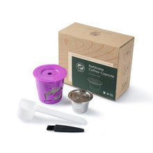 Load image into Gallery viewer, Refillable Coffee Filter Cup Reusable Coffee Pod Filled Capsule Compatible with Instant Machine 2.0 1.0 K Cup Coffee Makers
