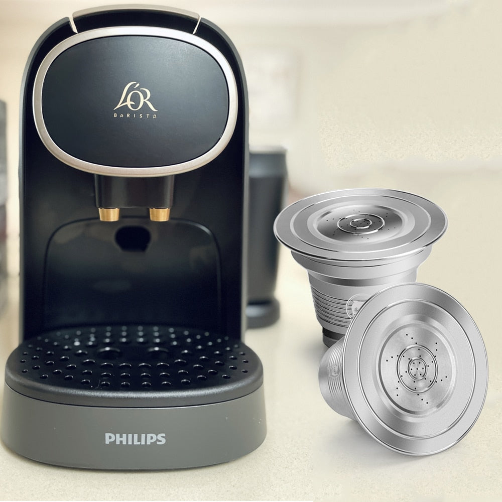 Cheap [i Cafilas][HR-110] Reusable Coffee Capsule Refillable Filter Café  for Nespresso Machine LoR Barista Phillips Machine Crema