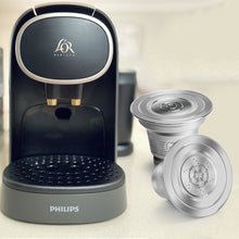 Load image into Gallery viewer, Refillable For LOR Machine Coffee Capsule Pod For L&#39;Or Barista Machine Stainless Steel Reusable Coffee filters
