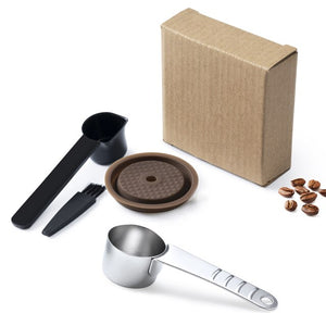For Vertuo Next Reusable Coffee Capsule Lid Compatible With Original Vertuoline Coffee Pods Food Grade Silicone Cap with Spoon