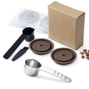 For Vertuo Next Reusable Coffee Capsule Lid Compatible With Original Vertuoline Coffee Pods Food Grade Silicone Cap with Spoon