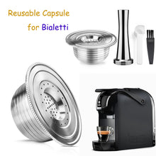 Load image into Gallery viewer, Refillable Coffee Capsules For Bialetti Machine Espresso Maker Crema Reusable Stainless Steel Pods
