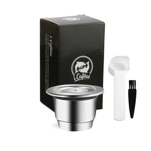 ICafilas Reusable Capsule For Nespresso Refillable Pod Crema Espresso Reutilisable 2 In 1 Usage Refill Coffee Filter