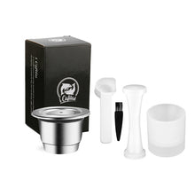 Load image into Gallery viewer, ICafilas Reusable Capsule For Nespresso Refillable Pod Crema Espresso Reutilisable 2 In 1 Usage Refill Coffee Filter
