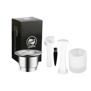 ICafilas Reusable Capsule For Nespresso Refillable Pod Crema Espresso Reutilisable 2 In 1 Usage Refill Coffee Filter