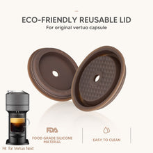 Load image into Gallery viewer, Refillable Food Grade Silicone Lid/Cover for Vertuoline Next Coffee Machine Reusable Caps for Original Vertuo Capsule
